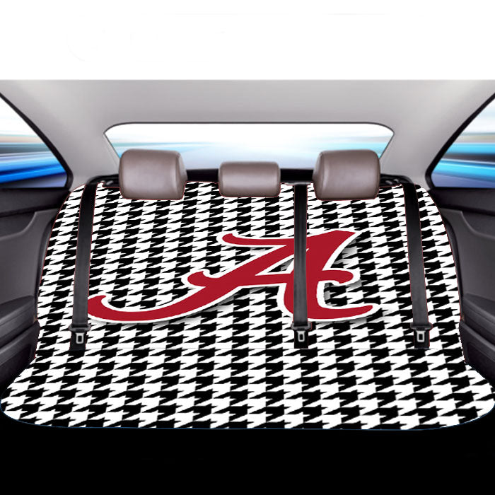 Alabama Houndstooth Crimson Tide Car Back Rear Seat Covers