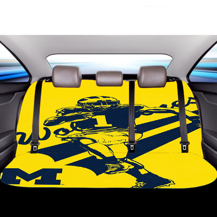 American Football Michigan Wolverines Club Car Back Rear Seat Covers