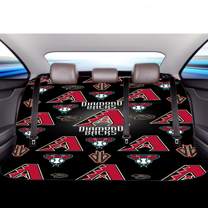Arizona Diamondbacks Logo Pattern Black Car Back Rear Seat Covers
