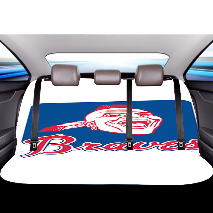 Atlanta Braves Blue Art Car Back Rear Seat Covers