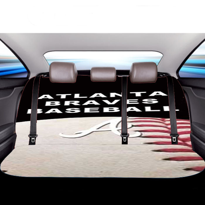 Atlanta Braves On Ball Car Back Rear Seat Covers