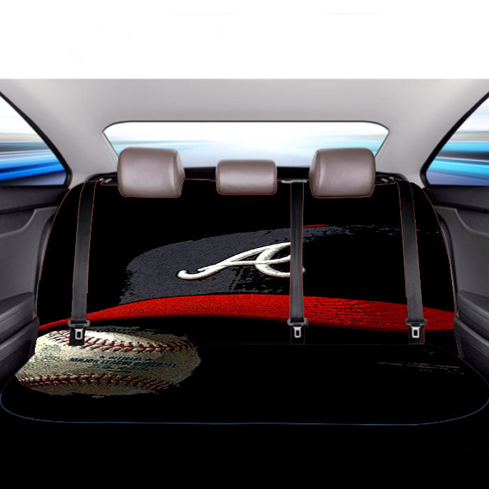 Atlanta Braves Photograp Car Back Rear Seat Covers