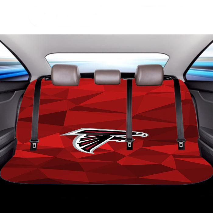 Atlanta Falcons Red Geometric Car Back Rear Seat Covers