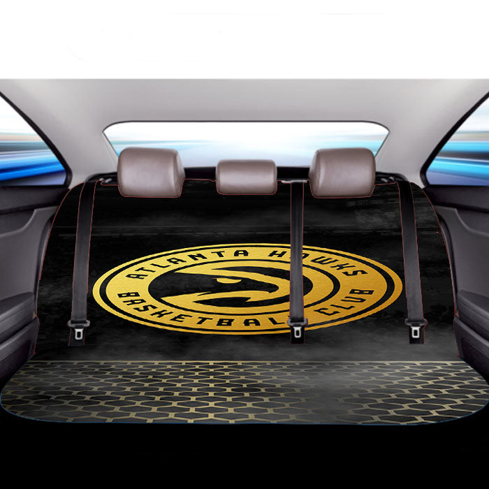 Atlanta Hawks Basketball Club Gold Logo Car Back Rear Seat Covers