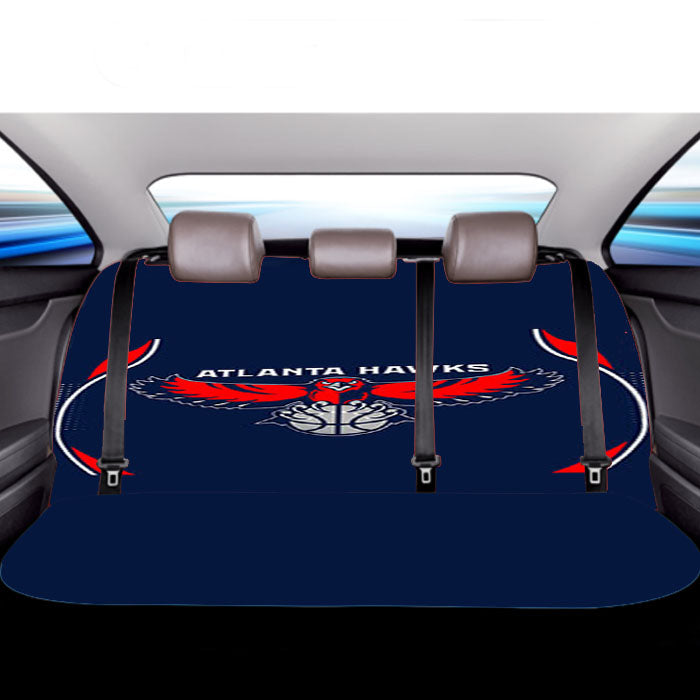 Atlanta Hawks Blue Car Back Rear Seat Covers