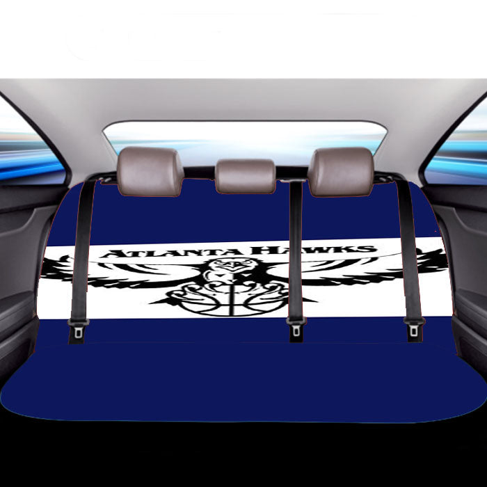 Atlanta Hawks Blue White Car Back Rear Seat Covers