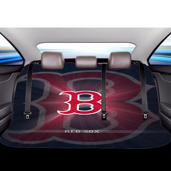 Awesome Boston Red Sox Logo Car Back Rear Seat Covers