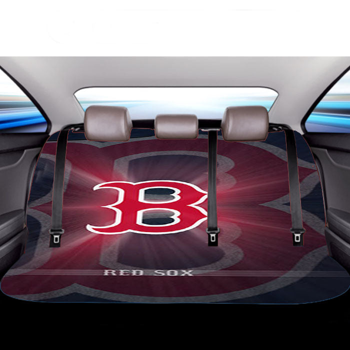 B Red Sox Car Back Rear Seat Covers