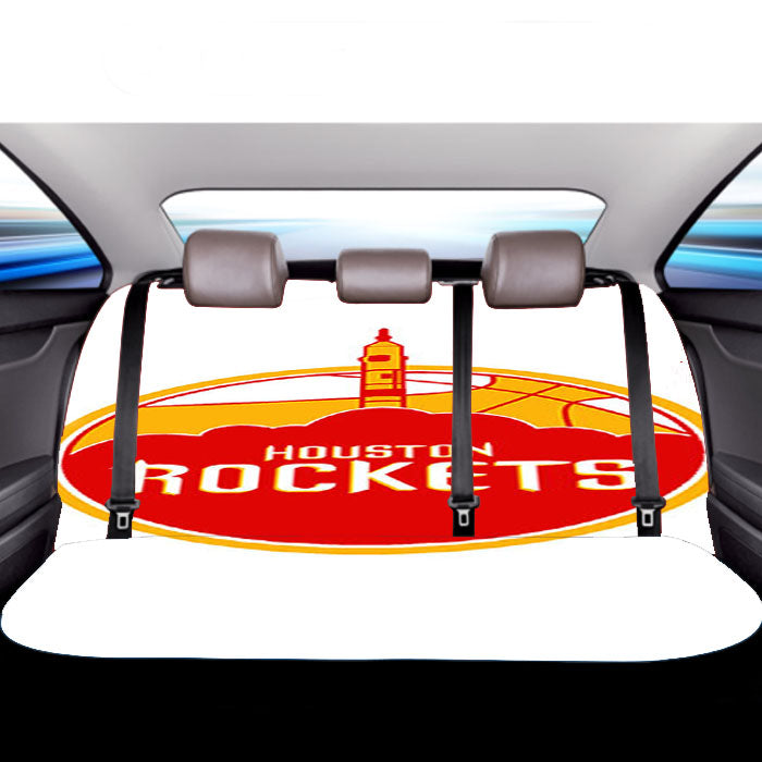 Ball Icon Houston Rockets Car Back Rear Seat Covers