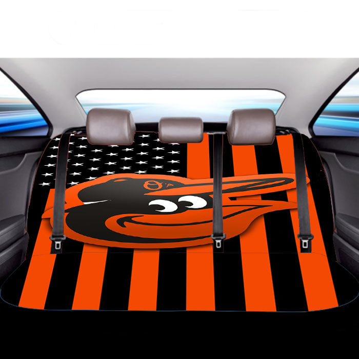 Baltimore Orioles Flag Car Back Rear Seat Covers