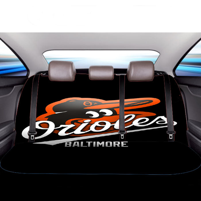 Baltimore Orioles Logo Black Wallpaper Car Back Rear Seat Covers