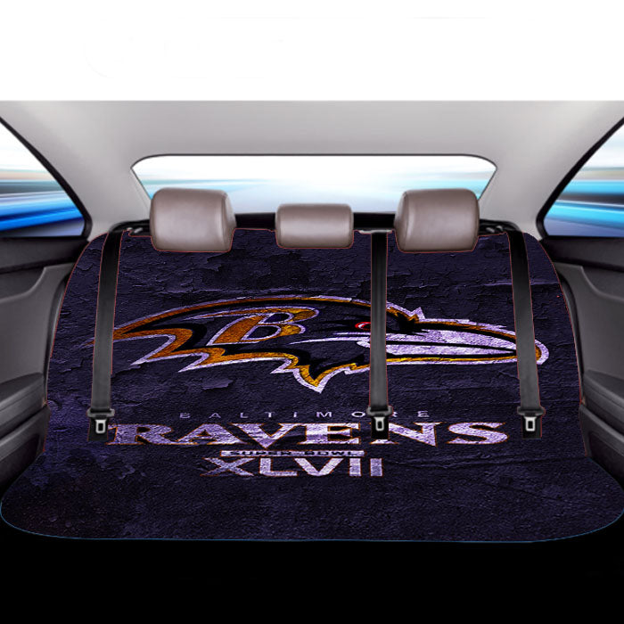 Baltimore Ravens Nfl Xlvii Logo Car Back Rear Seat Covers