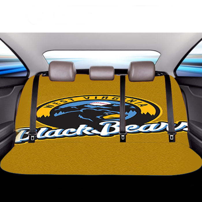 Black Bears Car Back Rear Seat Covers