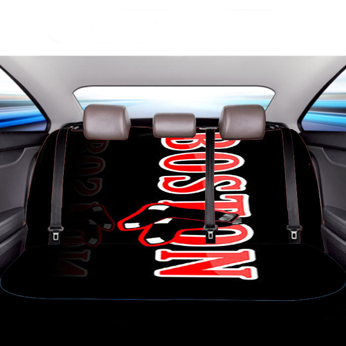 Black Boston Car Back Rear Seat Covers