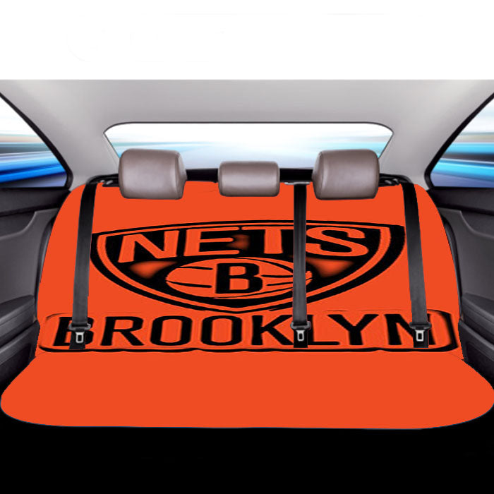 Black Brooklyn Orange Car Back Rear Seat Covers