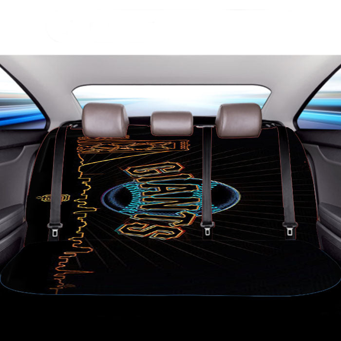 Black Giants Car Back Rear Seat Covers