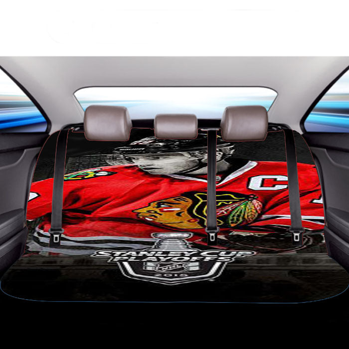 Blackhawks Wallpaper Car Back Rear Seat Covers