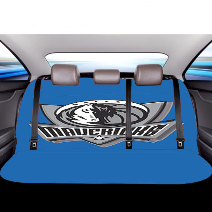 Blue Dallas Mavericks Car Back Rear Seat Covers