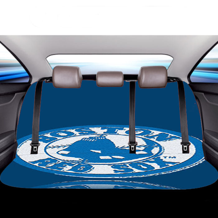 Blue Red Sox Car Back Rear Seat Covers