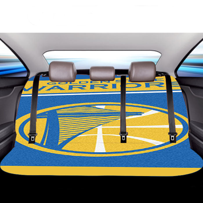 Blue Yellow Golden State Warriors Car Back Rear Seat Covers