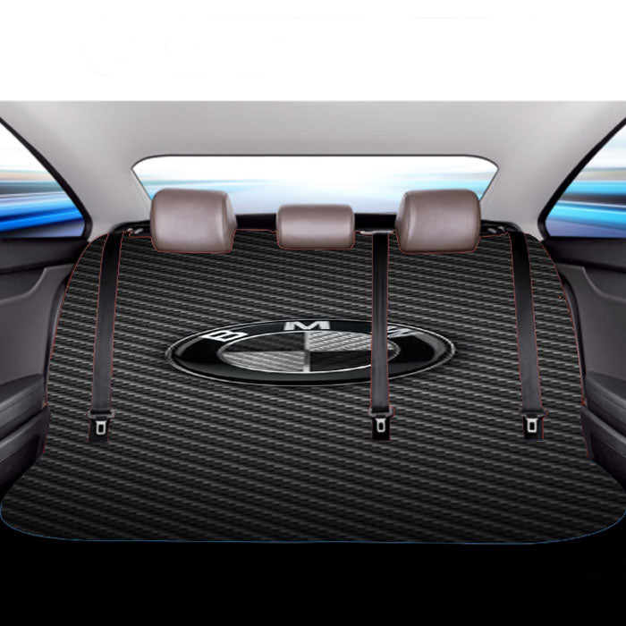 Bmw Black Carbon Car Back Rear Seat Covers