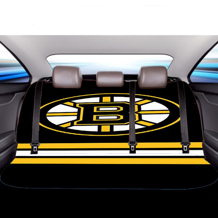 Boston Bruins Bvb Logo Black Car Back Rear Seat Covers