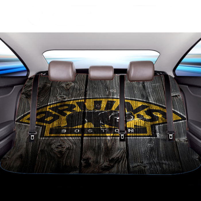 Boston Bruins Hockey Wooden Car Back Rear Seat Covers