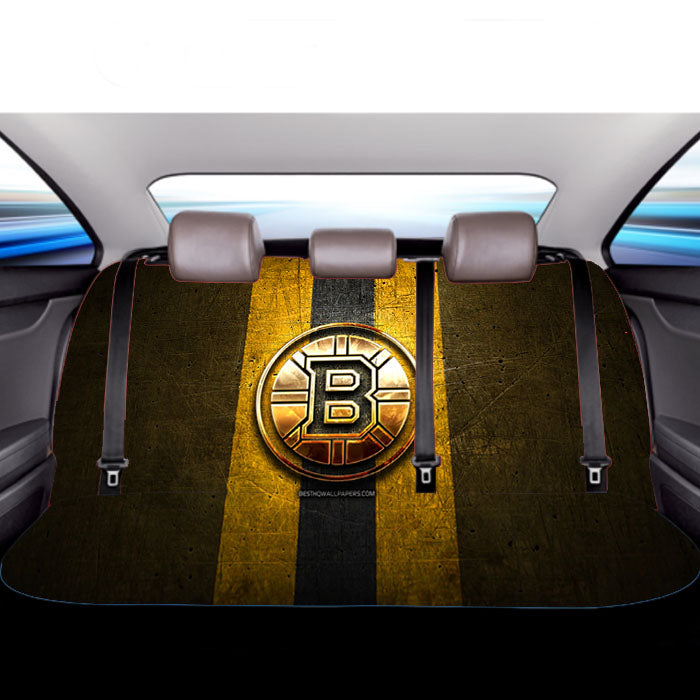 Boston Bruins Ice Hockey Team Car Back Rear Seat Covers