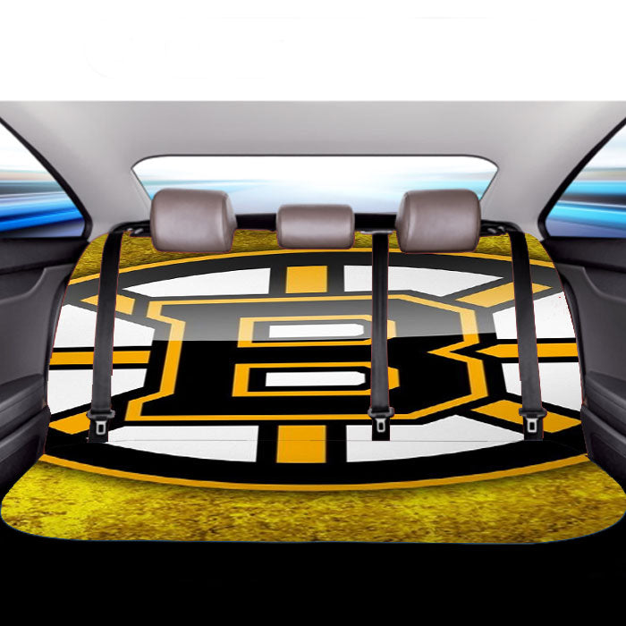 Boston Bruins Logo Image Car Back Rear Seat Covers