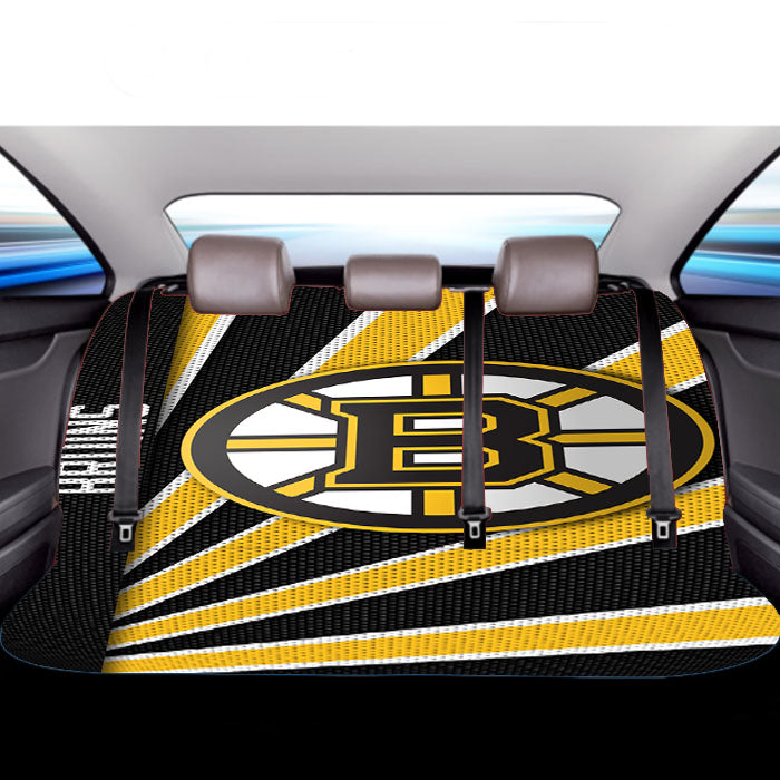 Boston Bruins Stripe Wallpaper Car Back Rear Seat Covers