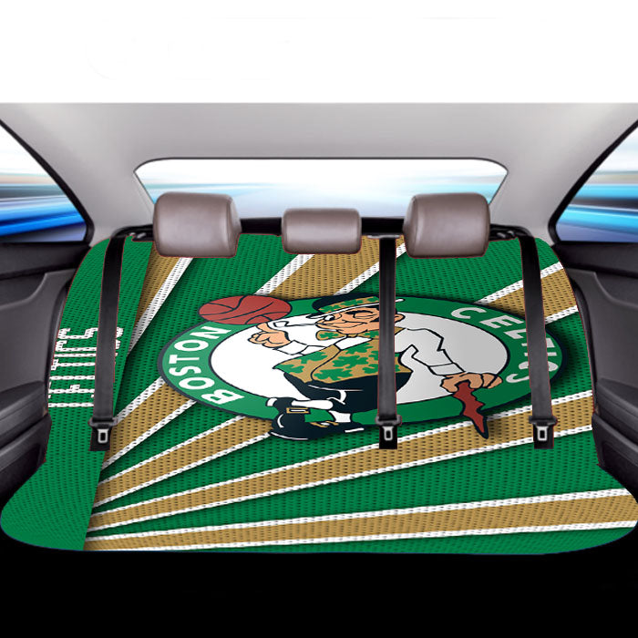 Boston Celtics Stripe Wallpaper Car Back Rear Seat Covers