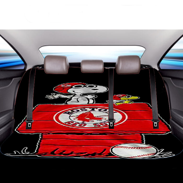 Boston Red Sox Snoopy Car Back Rear Seat Covers
