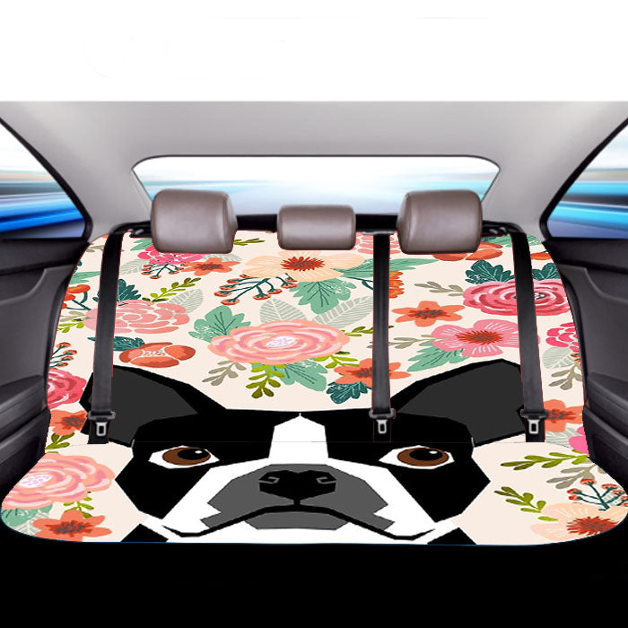 Boston Terrier Dog Breed Car Back Rear Seat Covers