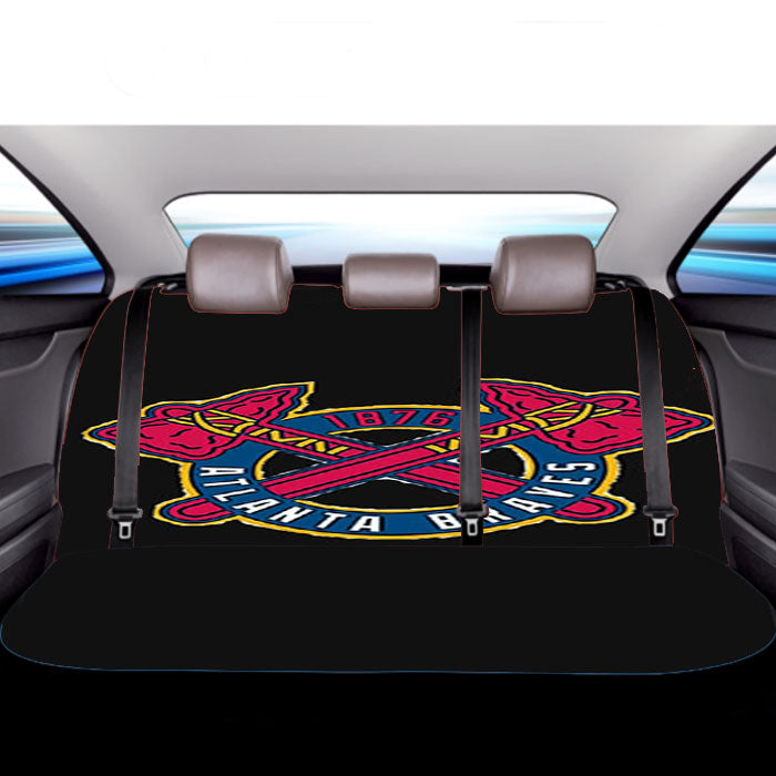 Braves Atlanta Blue Car Back Rear Seat Covers