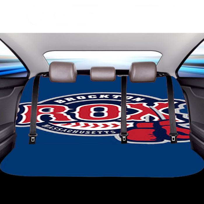 Brocton Rox Baseball Logo Blue Car Back Rear Seat Covers
