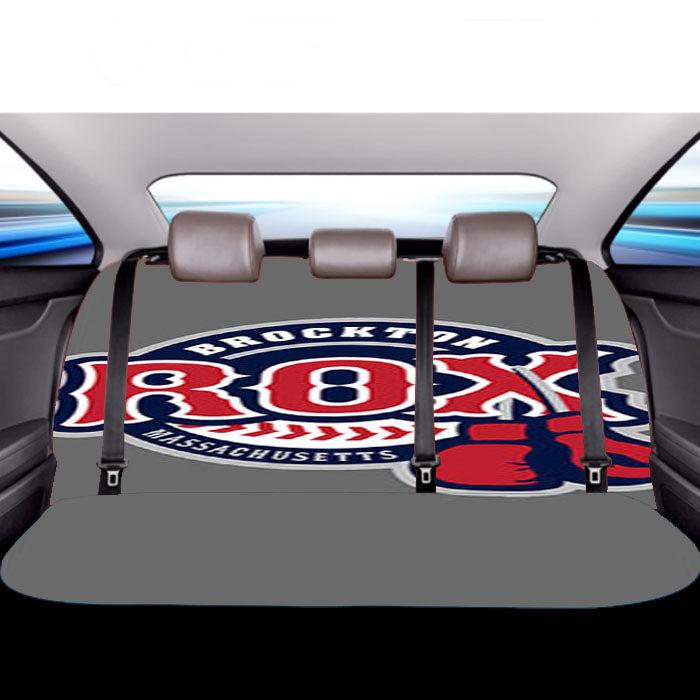 Brocton Rox Baseball Logo Gray Car Back Rear Seat Covers