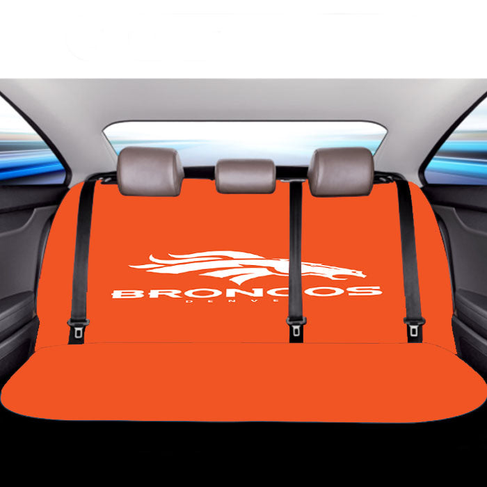 Broncos Denver White Car Back Rear Seat Covers