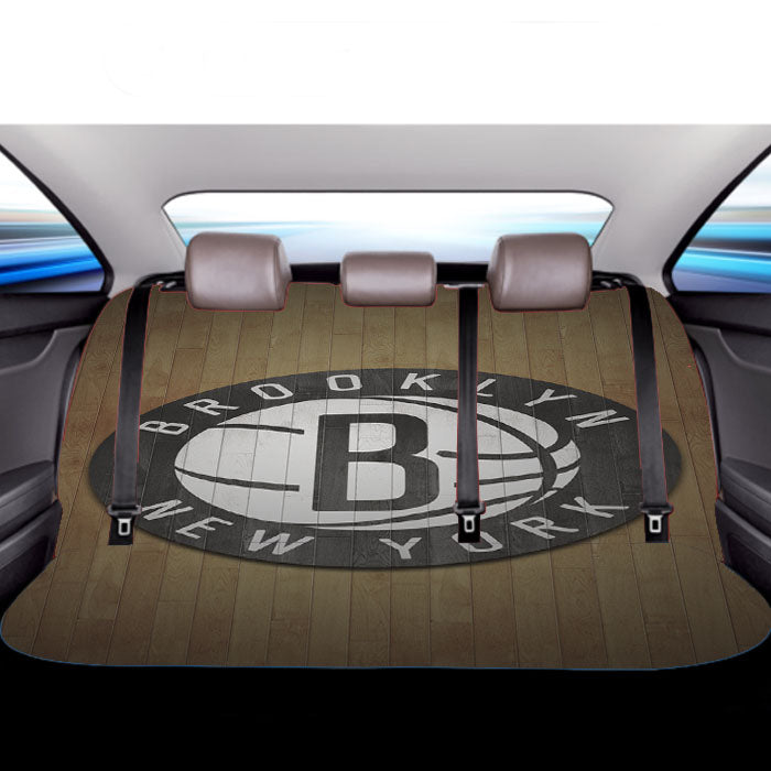Brooklyn Nets Hardwood Car Back Rear Seat Covers