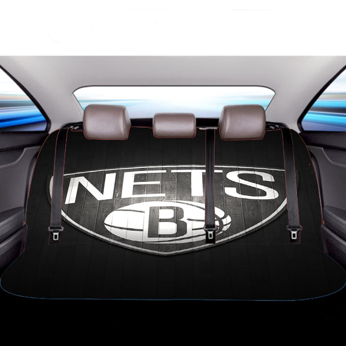 Brooklyn Nets Hardwood 2 Car Back Rear Seat Covers