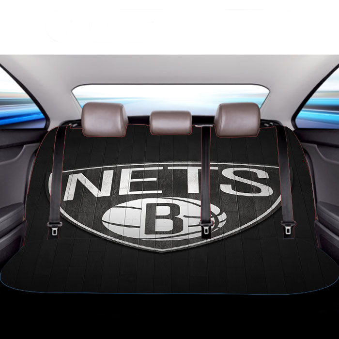 Brooklyn Nets Wood Logo Car Back Rear Seat Covers