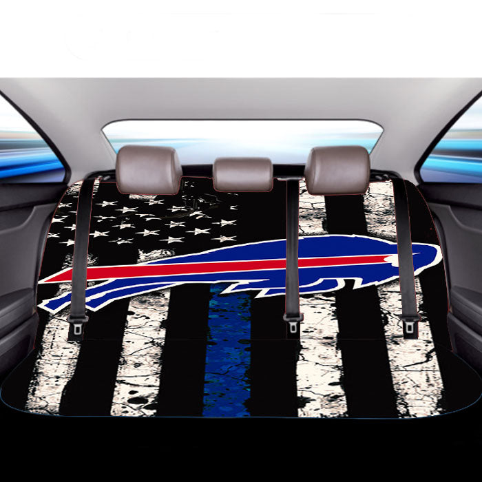 Buffalo Bills Blue Thin Car Back Rear Seat Covers