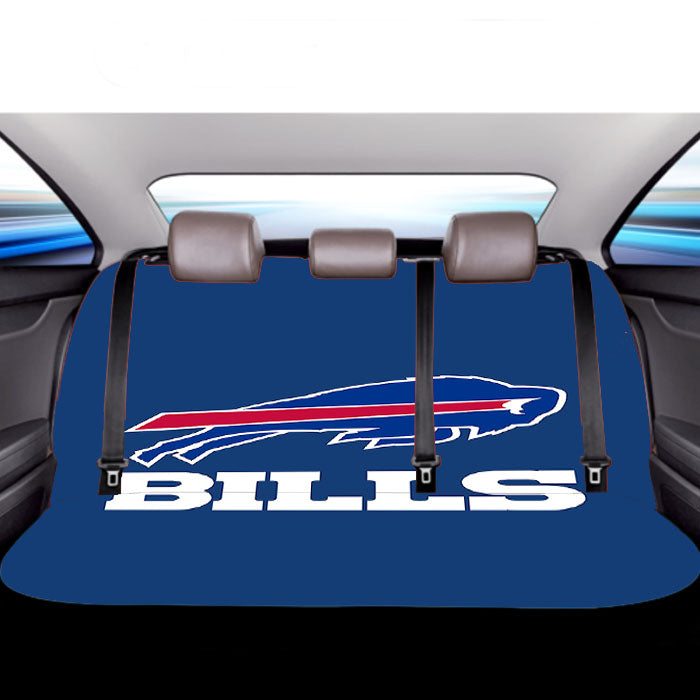 Buffalo Bills Emblem Pattern Car Back Rear Seat Covers