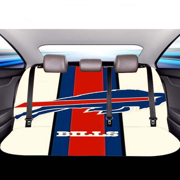 Buffalo Bills White Car Back Rear Seat Covers