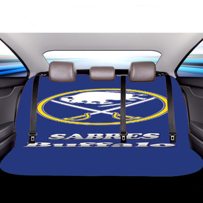 Buffalo Sabres Logo On Blue Car Back Rear Seat Covers