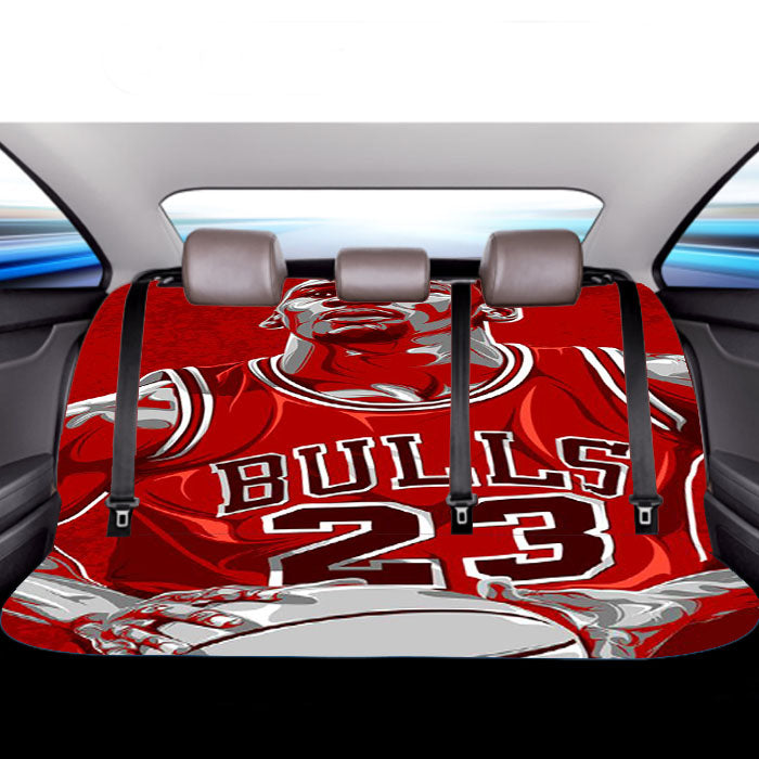Bulls Man Jordan Chicago Heroes Car Back Rear Seat Covers