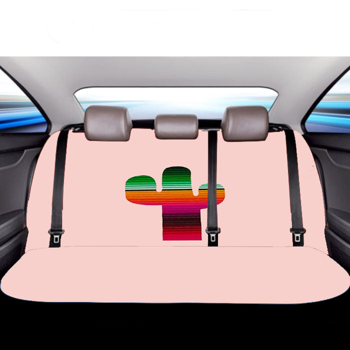 Cactus Serape Fiesta Sweet Texas Treasures Cacti Desert Colorful Bright Summer Car Back Rear Seat Covers