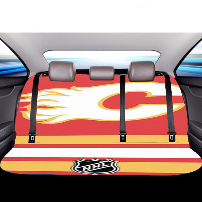 Calgary Flames Nhl Logo Car Back Rear Seat Covers