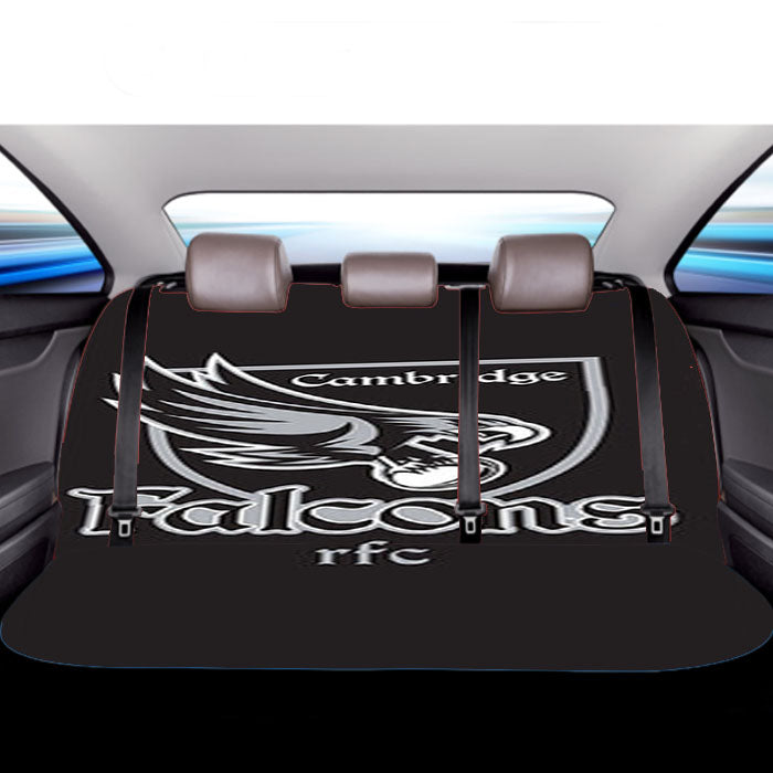 Cambridge Falcons Logo Grey Car Back Rear Seat Covers