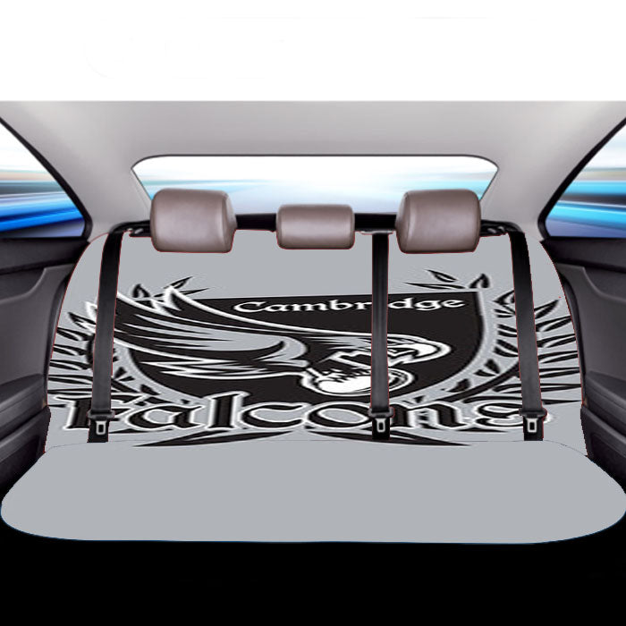 Cambridge Falcons Logo Silver Car Back Rear Seat Covers