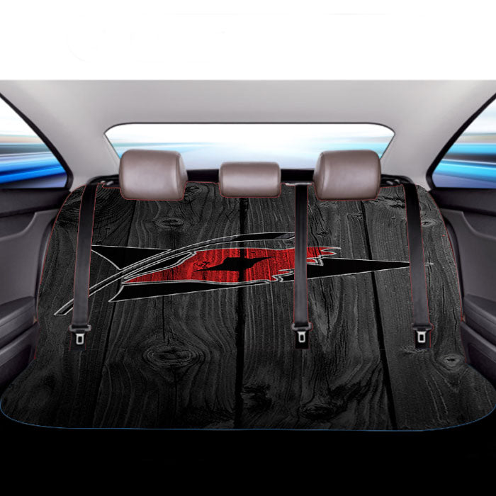 Carolina Hurricanes Nhl Logo Dark Wood Wallpaper Car Back Rear Seat Covers